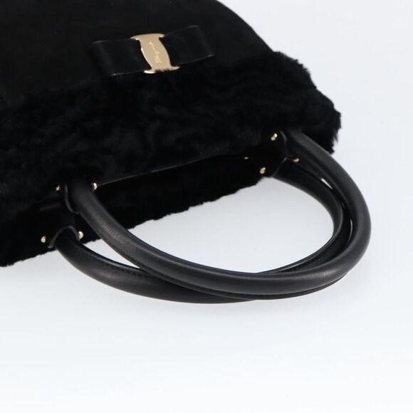 Salvatore Ferragamo Vala Handbag Suede Black Suede Handbag (Pre-Owned) - Picture 8 of 16